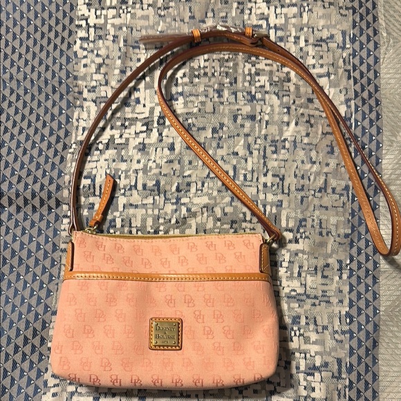 Dooney & Bourke Handbags - Dooney & Bourke Pink and Brown Crossbody Bag new without tags.
